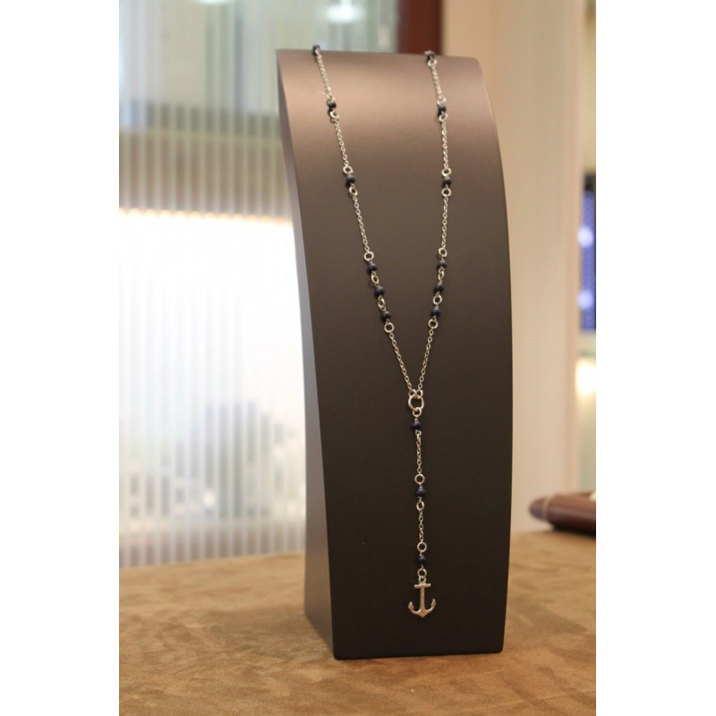 Collana Girocollo In Argento 925 Con Triplo Anello, Lucida, Regalo Donna