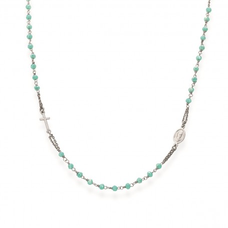 Amen collana girocollo verde collezione Rosari |  CROBT3