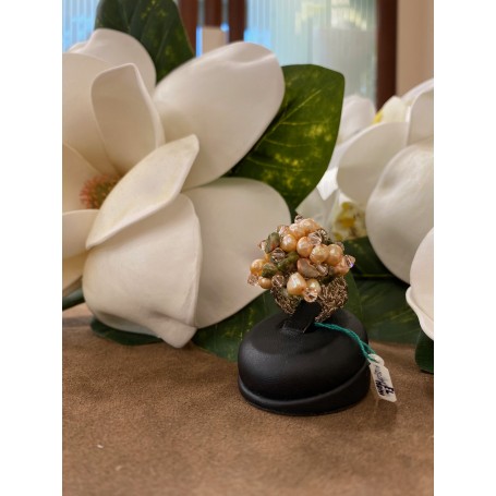 Padiglioni Jewels anello realizzato all'uncinetto con pietre | PADJEW3