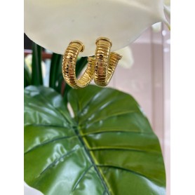 UnoAerre orecchini a cerchio dorati | 1625