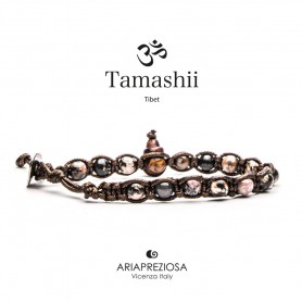 Tamashii bracelet with pink tourmaline stones | BHS601 / 181