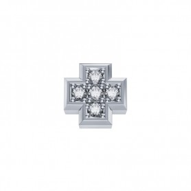 DonnaOro Elements Symbols - Cross in 18 kt White Gold and Diamonds | DCHF3448.002
