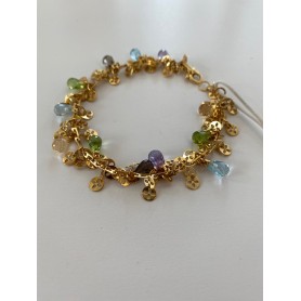 Chimento bracciale da donna in Oro giallo 18 kt e pietre Tormalina multicolor | 81718600