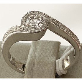 Chimento anello in Oro bianco 18 kt con Diamanti taglio Brillante | 82766932